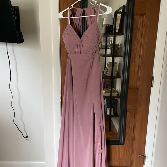 Azazie Aubrey Bridesmaid Dress Vintage Mauve - Picture 3 of 8